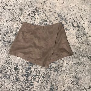 Suede shorts